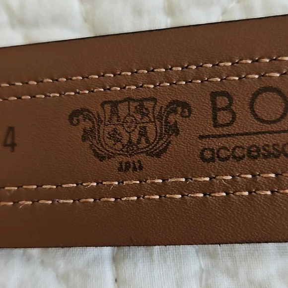 BOSCA Men's Black Leather Dress Belt Sz 36 - Picture 8 of 13